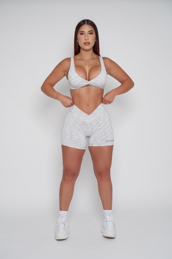 Pchee Soft White V-Waist Scrunch Butt Set