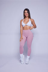 Mauve Pocket Scrunch Butt Leggings