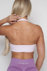 Light Purple Halter Twist Sports Bra