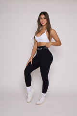 Pchee Black Soft Waistband Scrunch Butt Leggings