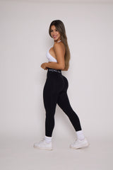 Pchee Black Soft Waistband Scrunch Butt Leggings