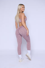 Pchee Soft Mauve V-Waist Scrunch Butt Legging Set