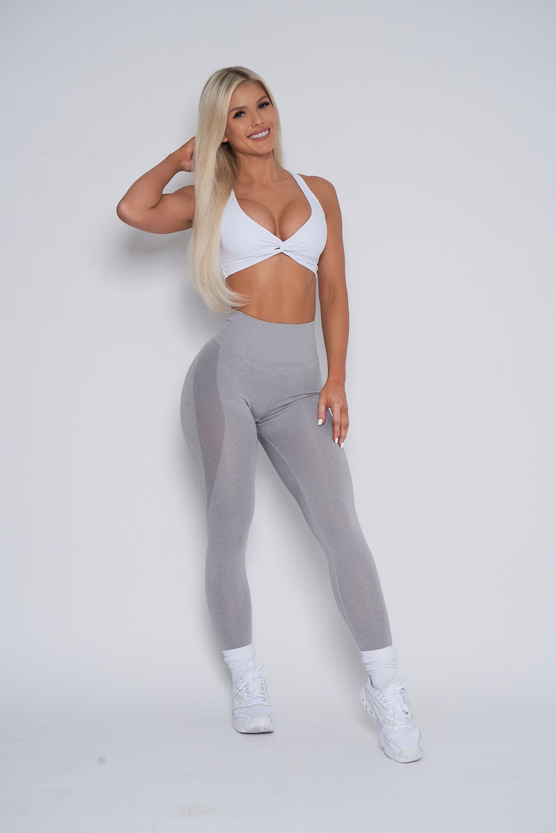 Light Grey Seamless Scrunch Butt Leggings