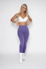 Purple Sculpt Contour Scrunch Butt Leggings