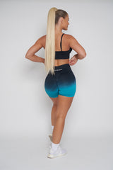 Licorice Ombré Scrunch Butt Biker Shorts