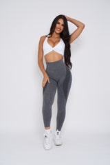 Dark Grey Seamless Scrunch Butt Leggings