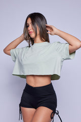 Light Green Oversized Crop Top