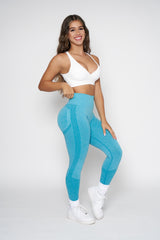 Teal Sculpt Contour Scrunch Butt Leggings