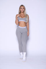 Pchee Lounge Light Grey Scrunch Butt Legging Set