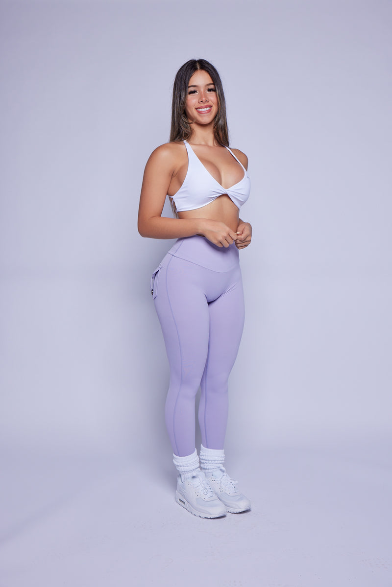 Lilac Pocket Scrunch Butt Leggings
