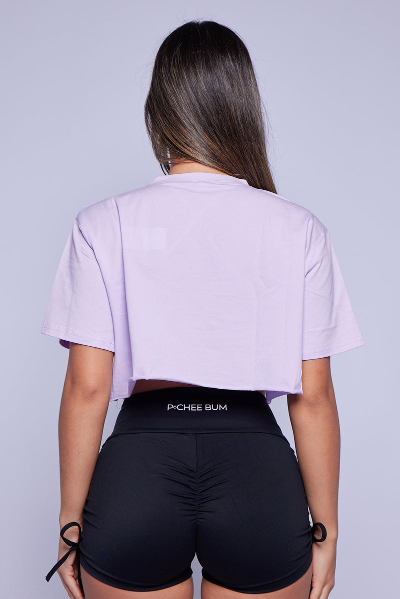 Lilac Oversized Crop Top