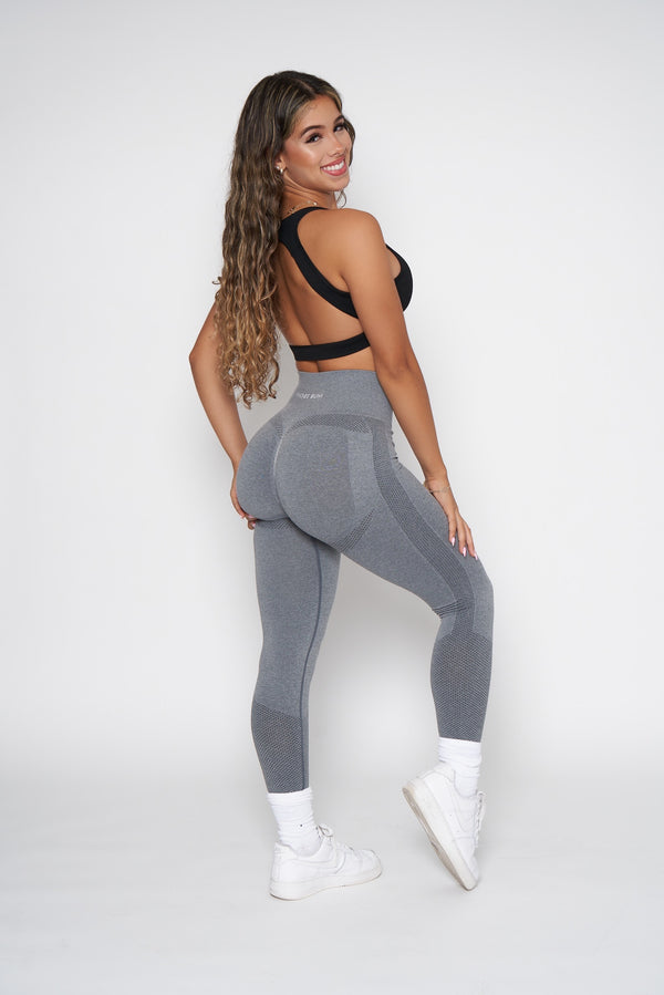 Grey Sculpt Contour Scrunch Butt Leggings