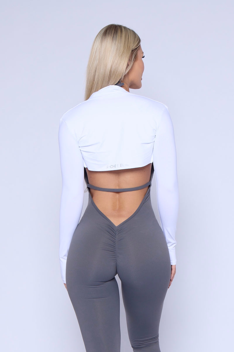 White Pull Over Long Sleeve
