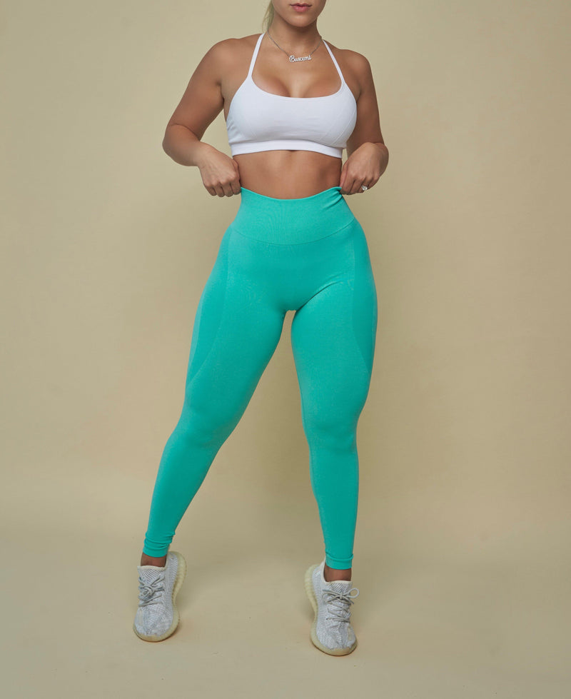Turquoise Seamless Leggings - Pcheebum