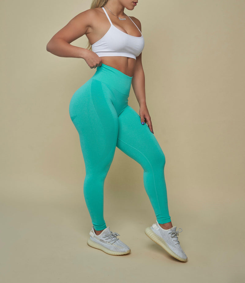 Turquoise Seamless Leggings - Pcheebum