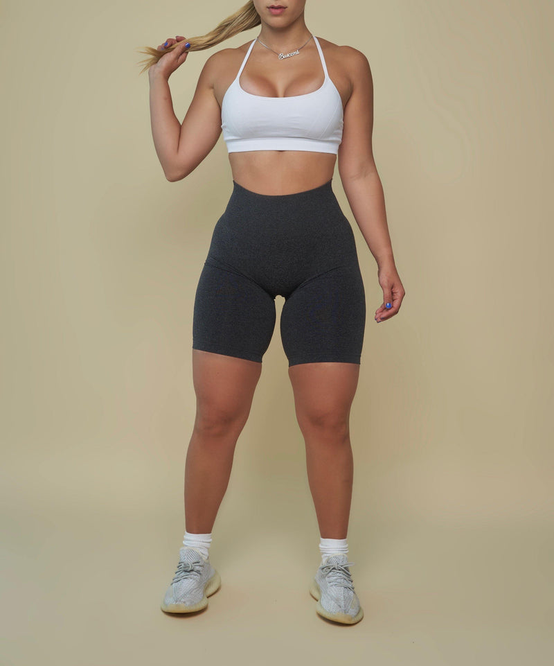 Dark Grey Seamless Biker Shorts - Pcheebum