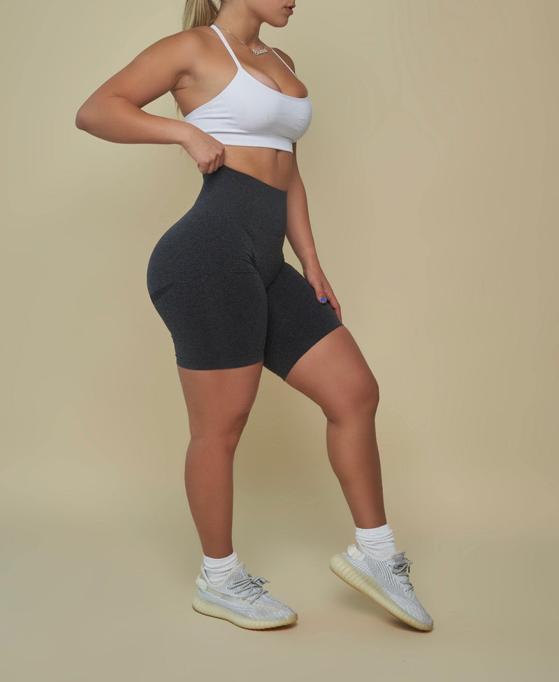 Dark Grey Seamless Biker Shorts - Pcheebum
