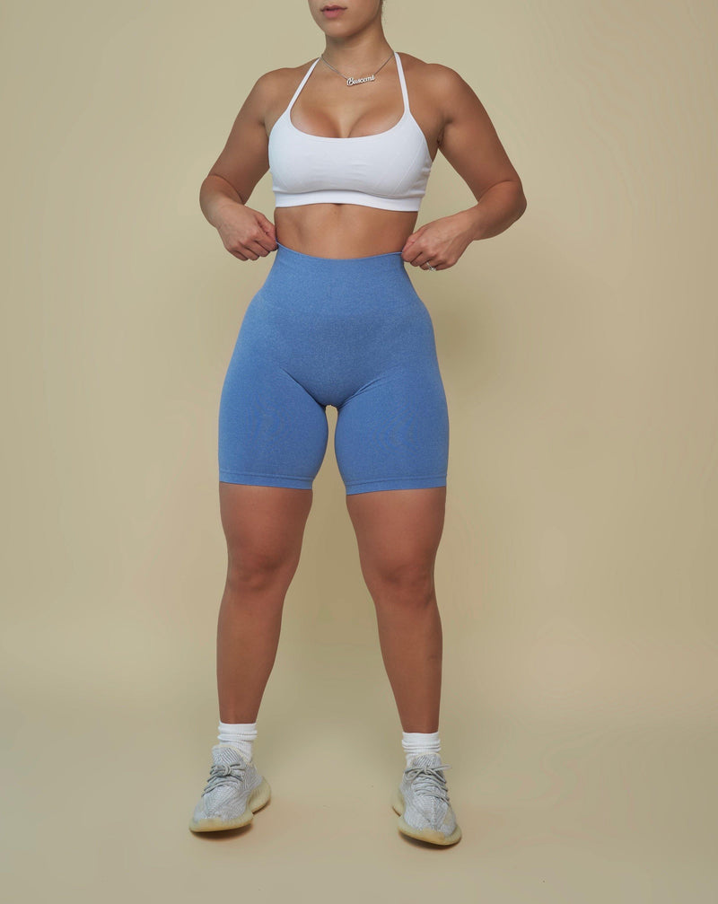 Blue Seamless Biker Shorts - Pcheebum