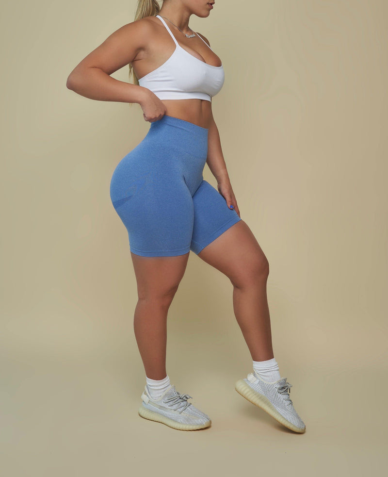 Blue Seamless Biker Shorts - Pcheebum