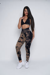 Coffee Marble Scrunch Butt Leggings
