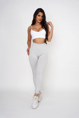 Light Grey Contour Scrunch Butt Leggings - Pcheebum