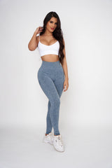 Navy Blue Contour Scrunch Butt Legging - Pcheebum