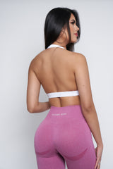 White Halter Sports Bra