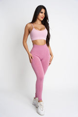 Ash Pink Contour Scrunch Butt Leggings - Pcheebum