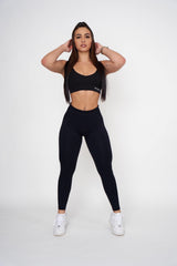 Black Contour Scrunch Butt Leggings - Pcheebum