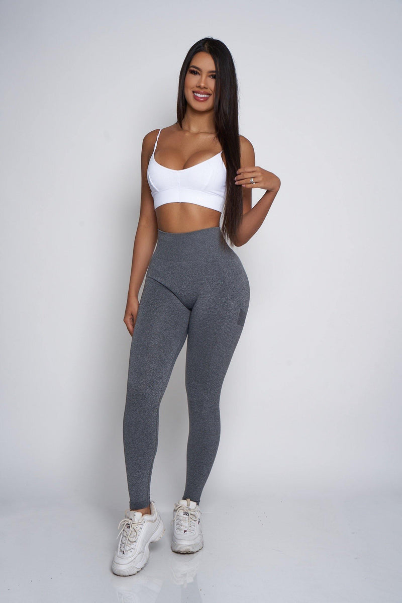 Dark Grey Contour Scrunch Butt Leggings - Pcheebum