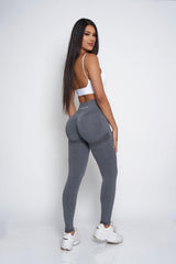 Dark Grey Contour Scrunch Butt Leggings - Pcheebum