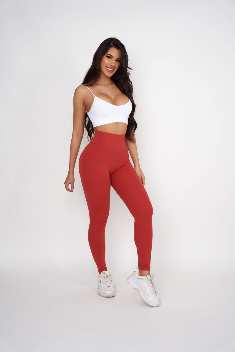 Red gym Scrunch Leggings High Waisted and Booty Enhancing - House Of Peach  ® UK