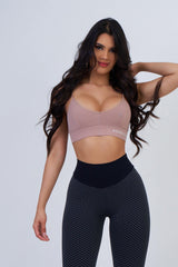 Nude Open Back Sports Bra - Pcheebum